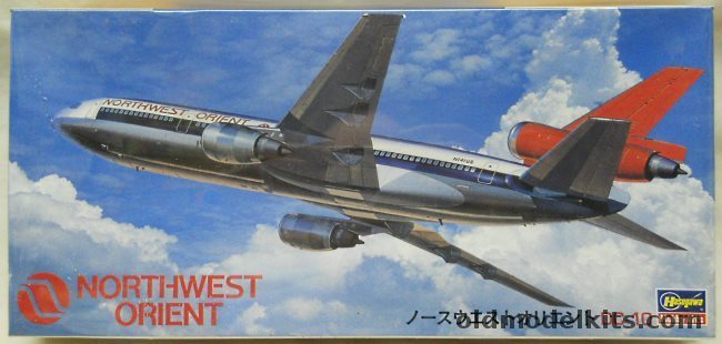 Hasegawa 1/200 McDonnell Douglas DC-10 Northwest Orient, LL4 plastic model kit